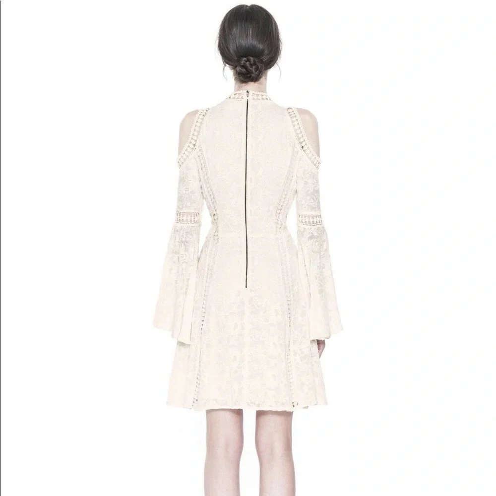 Alice + Olivia Enya Cold Shoulder Lace Dress - Picture 3 of 7